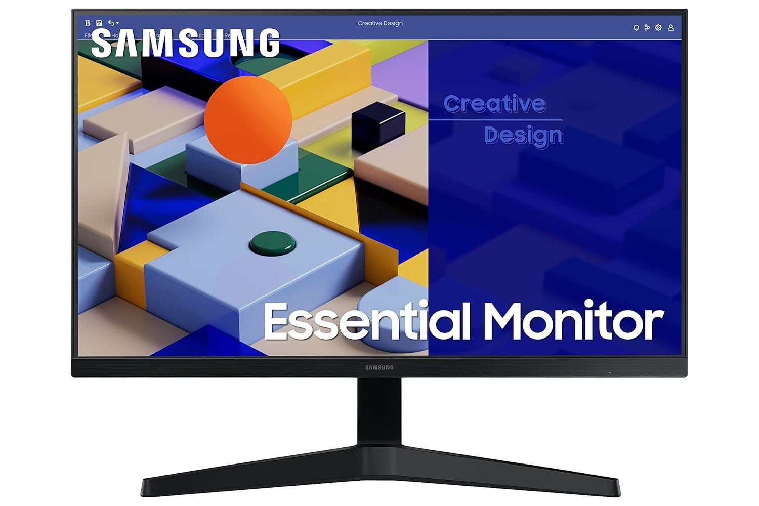 Samsung 24-inch (60.46cm) FHD Flat 1,920 x 1,080 Monitor, IPS, 75 Hz, Bezel Less Design, AMD FreeSync, Flicker Free